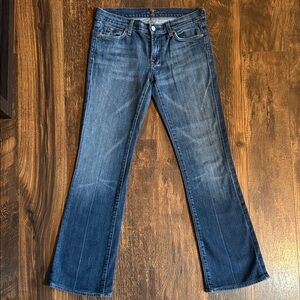 7 For All Mankind Dark Blue Flare Jeans